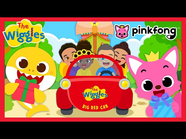 In the Big Red Car We Like to Ride! 🚗 Australian Animals with The Wiggles @Pinkfong & @BabyShark