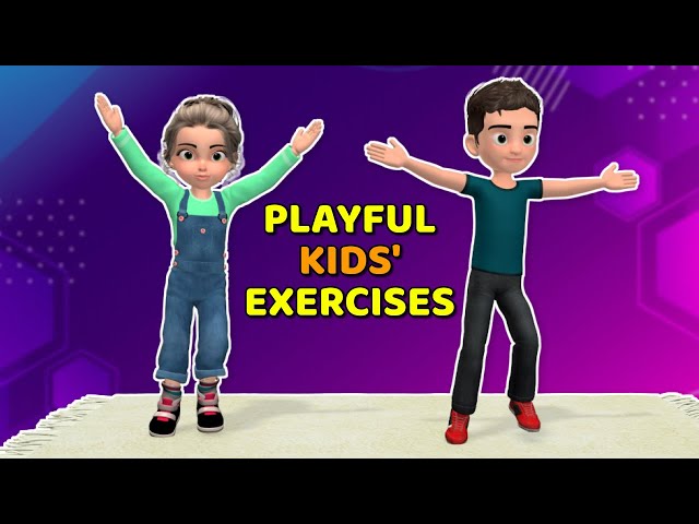 PLAYFUL 8-MINUTE KIDS' EXERCISES - JUMP, TWIST, HAVE FUN