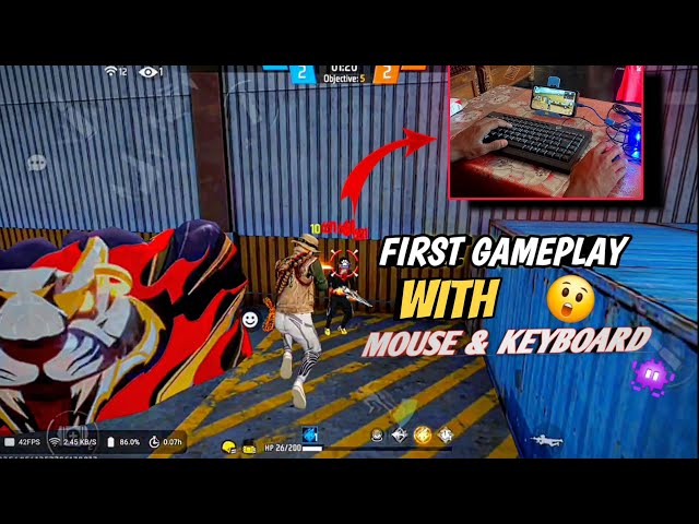 first gameplay in mouse and keyboard || how to play free fire with mouse keyboard
