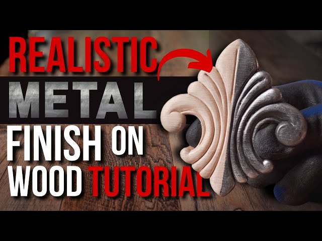 How to Make a REALISTIC Metal Finish on Wood | No Paint Required