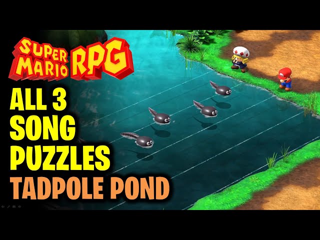 Tadpole Pond Musical Puzzles - All 3 Songs | Super Mario RPG