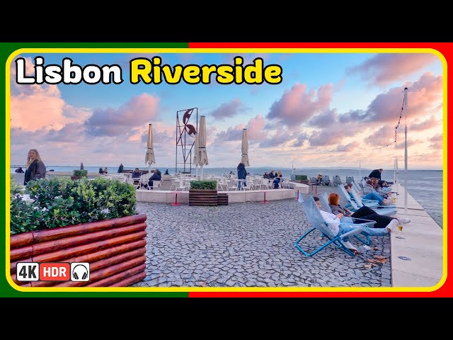 🇵🇹 [4K WALK] Lisbon Riverside Walk - Portugal Walking Tour 2024 - 4K HDR
