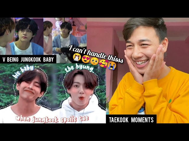 Taehyung being Jungkook’s baby for 15 minutes straight | REACTION | TaeKook Moments