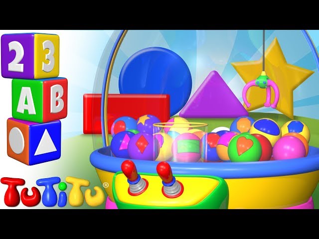 🟢🟦Fun Toddler Shapes Learning with TuTiTu Crane Game toy 🔶🟨TuTiTu Preschool and songs🎵