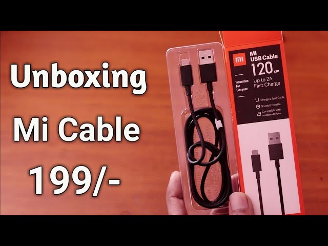 Mi USB Cable Unboxing ¦ Amazon, Flipkart ¦ Mi USB cable 120cm Unboxing ¦ Mi USB cable reviews hindi