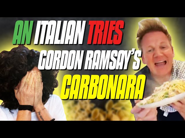 An Italian Tries Gordon Ramsay's Carbonara Recipe | 10 Minute Spaghetti Alla Carbonara