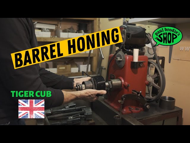 Honing a Tiger Cub barrel using a Sunnen pin-hole grinder // Paul Brodie's Shop