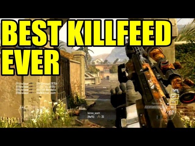 Best FFA clip EVER !!! Black ops 2 sniper killfeed
