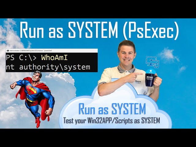 Run as SYSTEM with PsExec.exe (to be able test Intune Win32App or Scripts)
