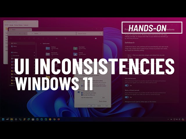 Windows 11 unresolved UI design inconsistencies in 2024