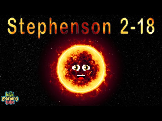 The Largest Star in the Universe – Size Comparison Stephenson 2-18