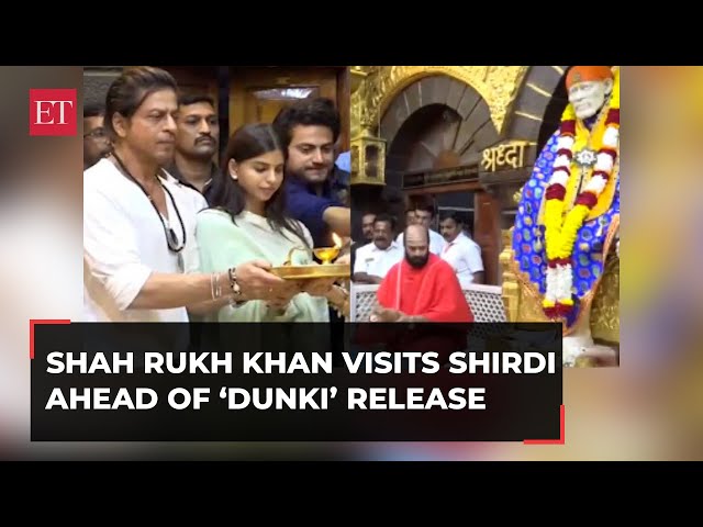 Shah Rukh Khan visits Shirdi temple with daughter Suhana Khan ahead of 'Dunki' release