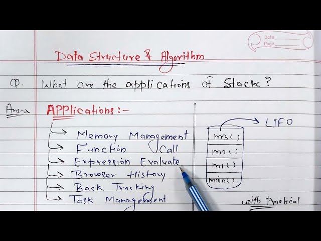 Applications of Stack (Function calling & memory allocation) | Learn Coding