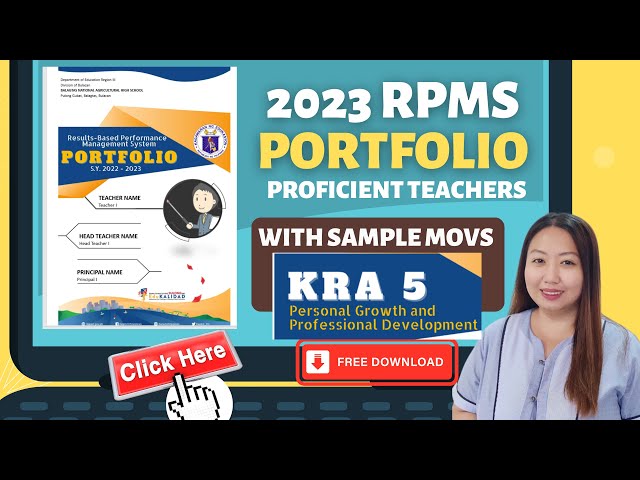 KRA 5 - RPMS 2022 -2023  SAMPLE PORTFOLIO FOR TEACHERS