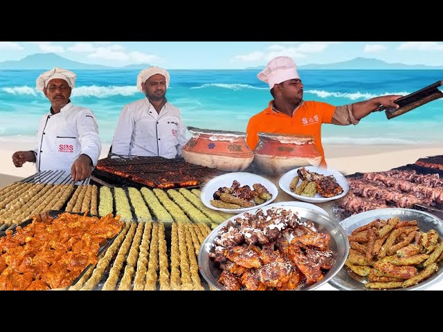 🔥Huge Chicken Grilled on Beach 🔥 Relaxing Cooking