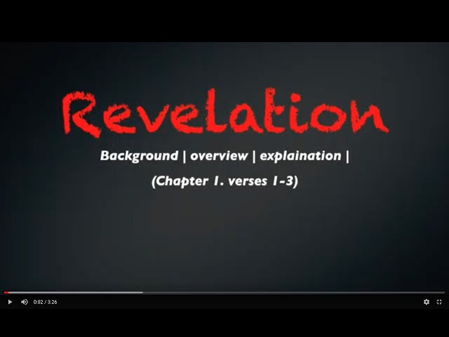 Revelation Ch.1  | Overview | Explanation | Verses 1-3 | @BibleTalk2