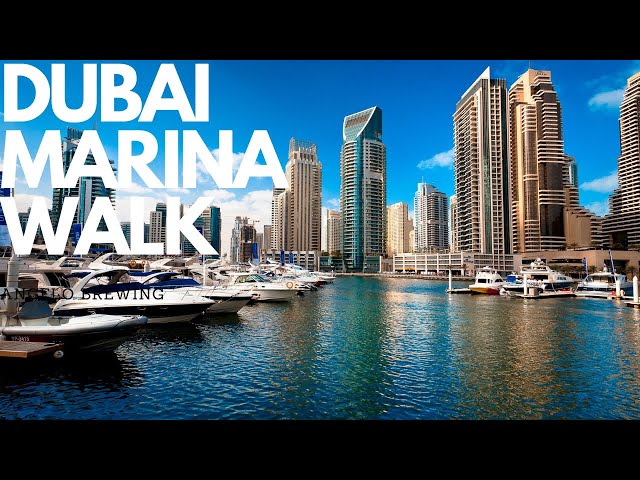 DUBAI MARINA WALKING TOUR IN 4K