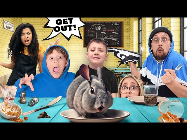 Sneaking Pet Chinchilla in Restaurant! (FV Family's The Americana at Brand Vlog)
