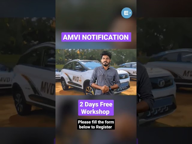 AMVI Notification 2022 | 2 Days Free Workshop | Limited Seats only#amvi