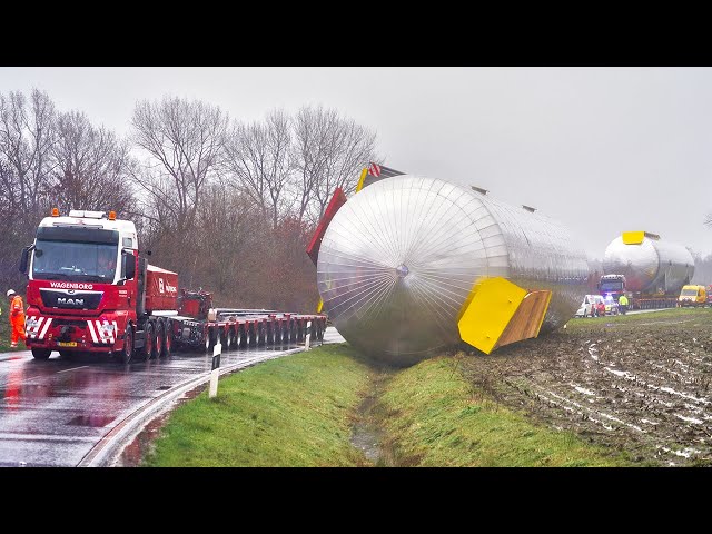 Heavy Haulage of Giant Tank Gone Wrong!
