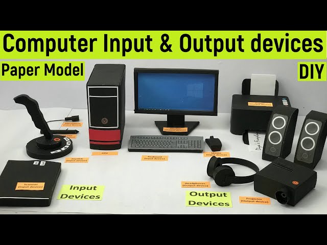 input and output devices project paper model - input and output devices of a computer - paper DIY