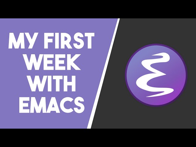 I've Used Emacs for a Week - Here Are My Thoughts
