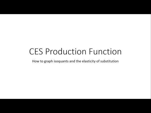 CES Production Function: Graph the Isoquant and Elasticity of Substitution