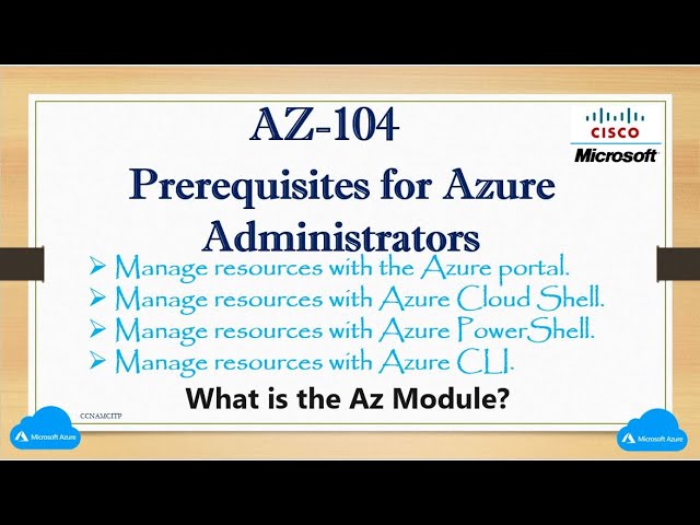 AZ-104   Prerequisites for Azure  Administrators Manage resources with the Azure portal, Cloud Shell