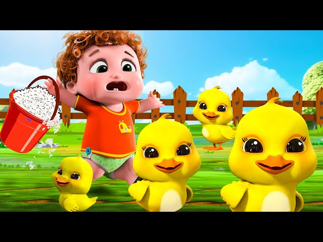 Five little Ducks | Let's learn numbers | Blue Fish Baby songs | Jugnu kids Cartoon | 4K videos 2024