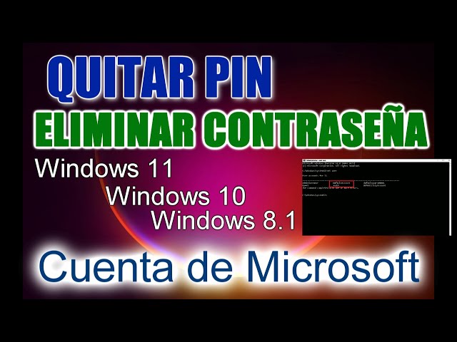 ✨Olvidé Mi PIN y Contraseña de MI PC. CUENTA DE MICROSOFT - WINDOWS 11/10/8.1 ➡️Sin Programas