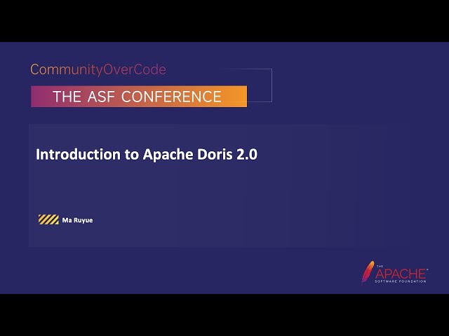 Introduction To Apache Doris 2.0