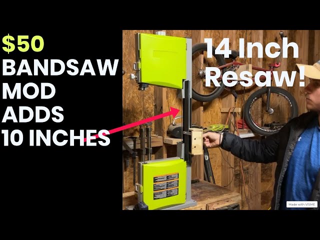 Adding 10 inches of Height to Bandsaw for $50 | Making a bandsaw with 14 inches of resaw capability