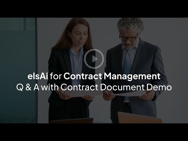 elsAi for Contract Management | Q&A with Contract Document Demo