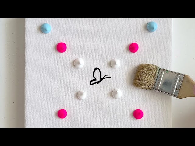 7-minute healing video ♥ Drawing butterflies and flowers with a dreamy atmosphere / for beginners