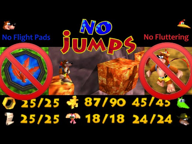 Banjo Tooie - No Jump Max%: Almost Everything Without Jumping / Flight Pads / Fluttering