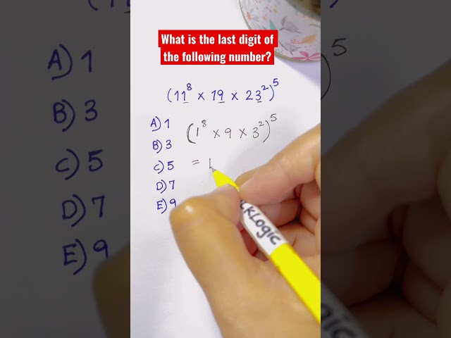 Math Olympiad Question | what is the last digit of this number? You should know this trick!!