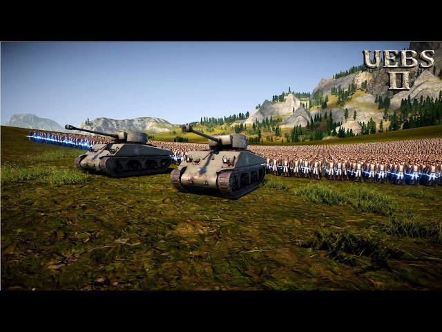 CAN 2 FULLAUTO TANKS PROTECT 8,000 LASER KNIGHTS vs 4,000,000 ZOMBIES? | Battle Simulator 2 | UEBS 2