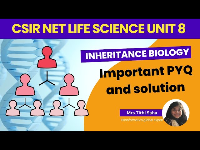 CSIR NET Life science Unit 8 | Inheritance Biology Important PYQ Discussion With Answer - Part 5