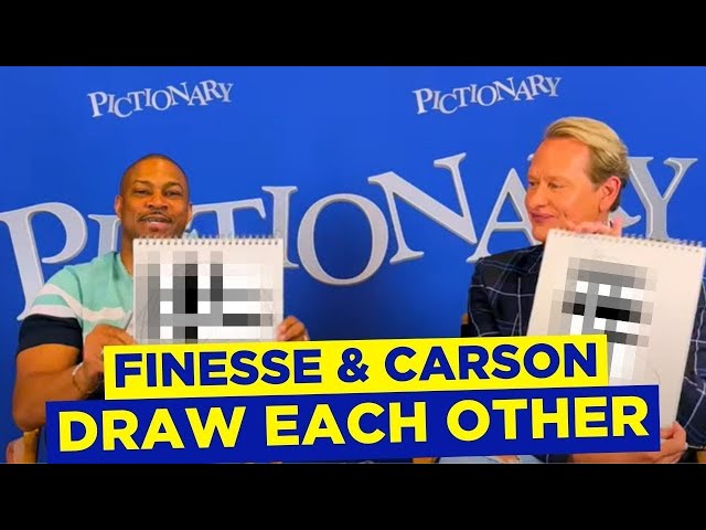 Challenging  Finesse Mitchell and Carson Kressley To Draw Each Other's Portraits | Pictionary