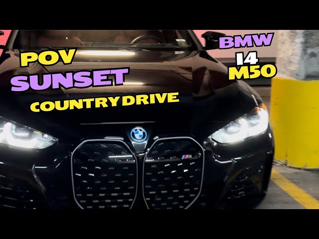 BMW i4 M50 POV | Serene SUNSET DRIVE | No Talking