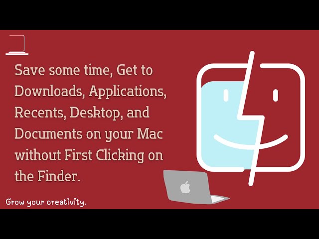How to Get to Docs, Apps, Recents, Downloads & Desktop Without First Clicking on the Finder.