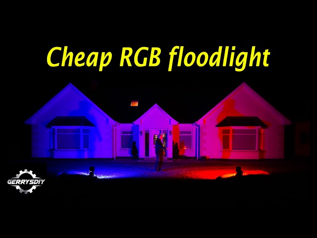 Cheap RGB Floodlights Lighting my House and Shed