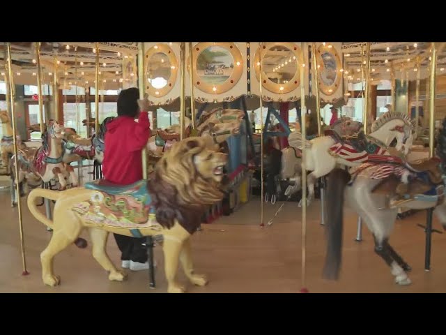 Canalside solar powered carousel opens