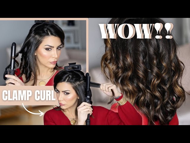 How to Curl with a Clamp Iron | EASIEST Tutorial on Youtube! GUARANTEED!