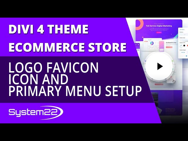 Divi 4 Ecommerce Store Logo Favicon Icon And Primary Menu Setup 😎