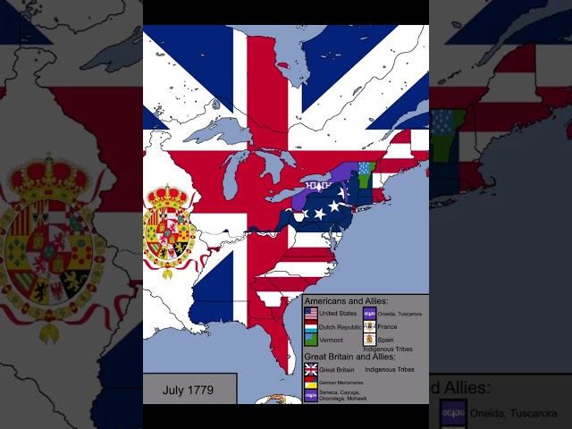 The American Revolutionary War with Flags: Every Month