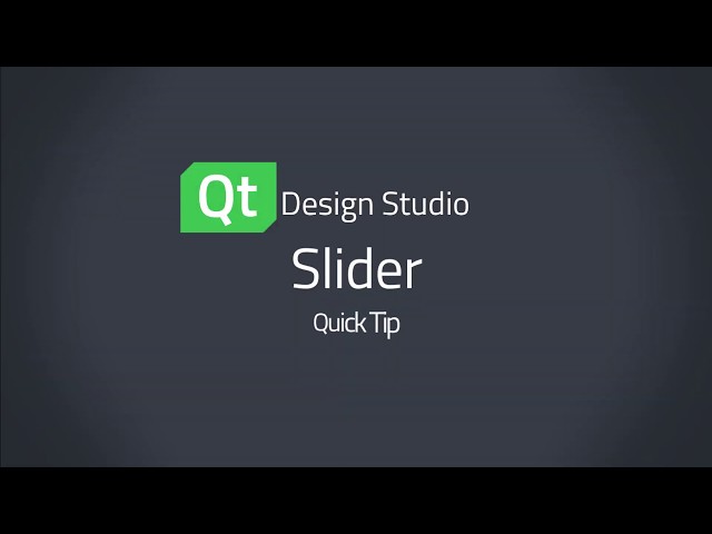 Qt Design Studio QuickTip: Slider Control