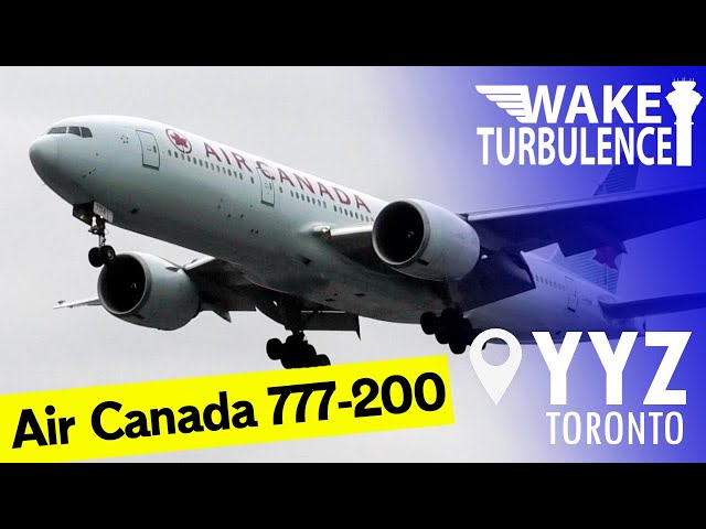 Air Canada 777-200 from Amsterdam Lands in Toronto