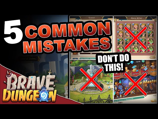 DONT MAKE THESE MISTAKES - Brave Dungeon: Roguelite IDLE RPG