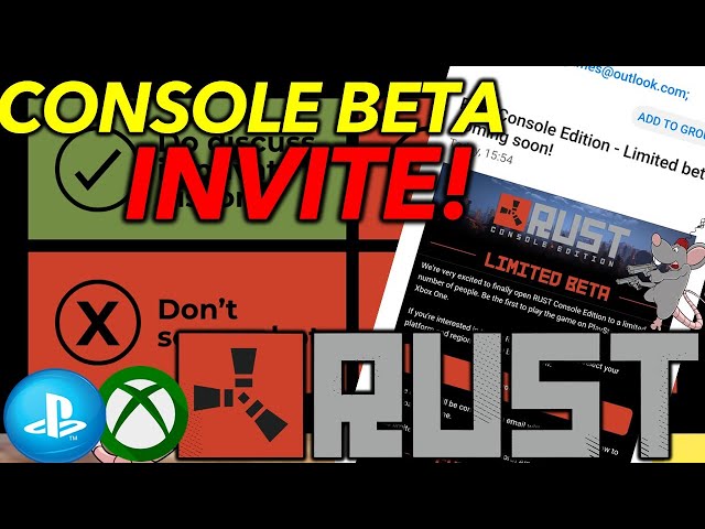 RUST CONSOLE BETA IS COMING! Invites Sent! Limited Numbers To Start! All The Info! PS4 Xbox One!